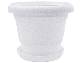 Вазон з підставкою Лілія 21 л білий флоккупити
