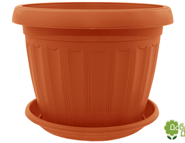 Вазон з підставкою Терра 9,5 л теракотовийкупити