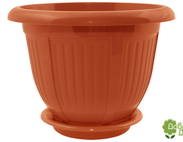 Вазон з підставкою Хвиля 0,5 л теракотовийкупити