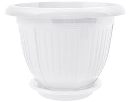 Вазон з підставкою Хвиля 13 л білийкупити