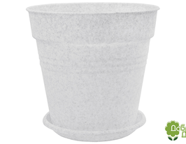 Вазон з підставкою Глорія 1,6 л білий флоккупити