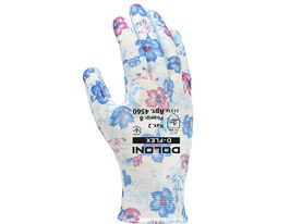 Рукавички трикотаж. з поліуретановим покриттям не пов. облив, білі, 8 розміркупити